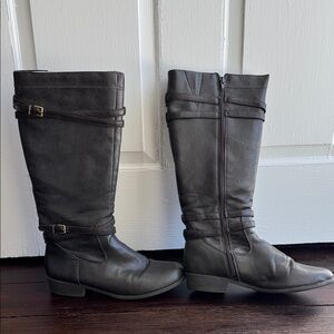Natural Soul Dark Gray Over the Knee Boots